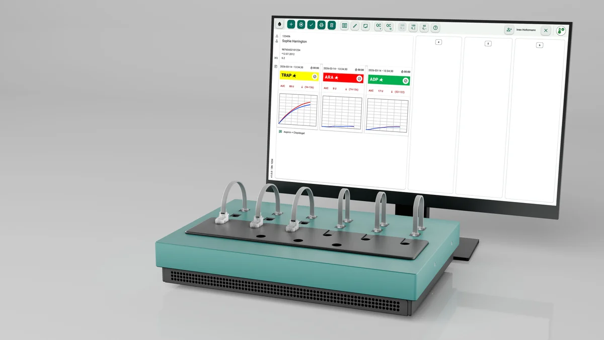 Produktvisualisierung von CytePro mit Messgerät und Bildschirm